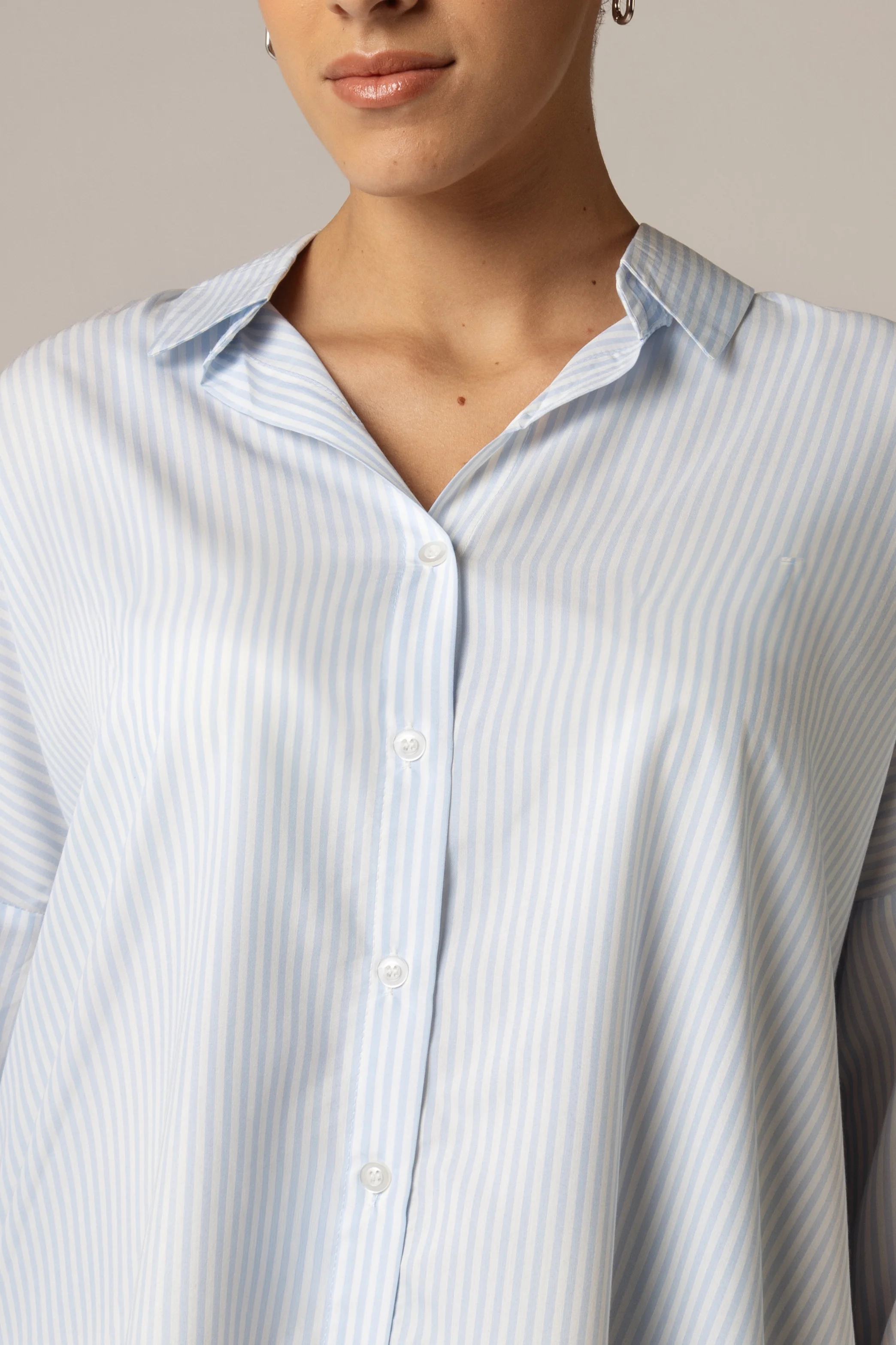 Classic Light Blue Striped Shirt - Image 4