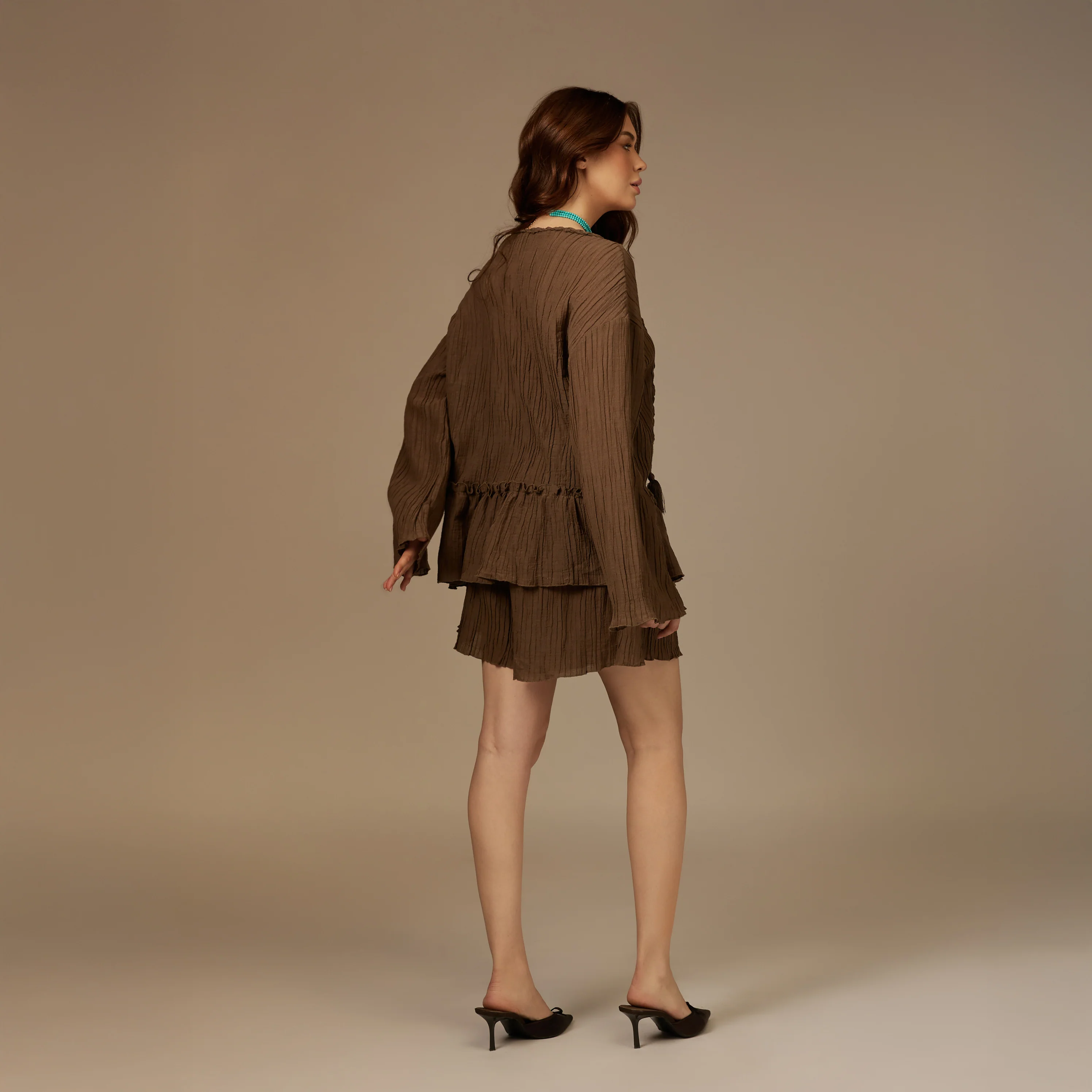Brown Earthy Textured Cotton Set - Image 5
