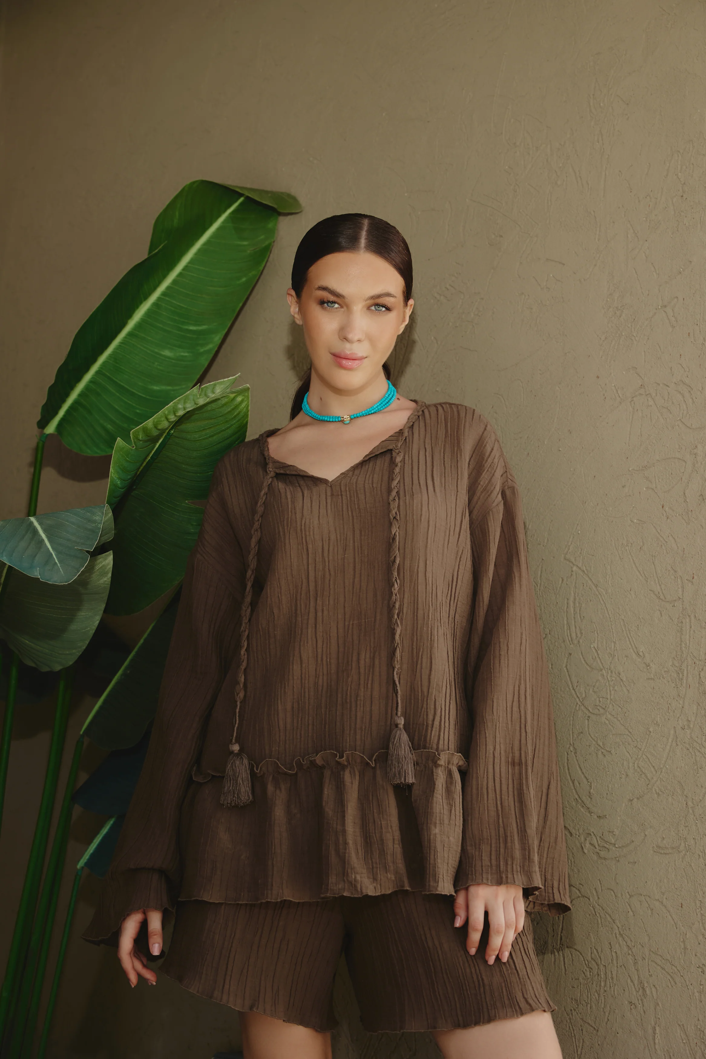Brown Earthy Textured Cotton Set - Image 8