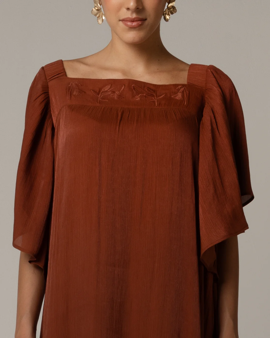 Tonal Embroidered Maxi Dress - Image 5