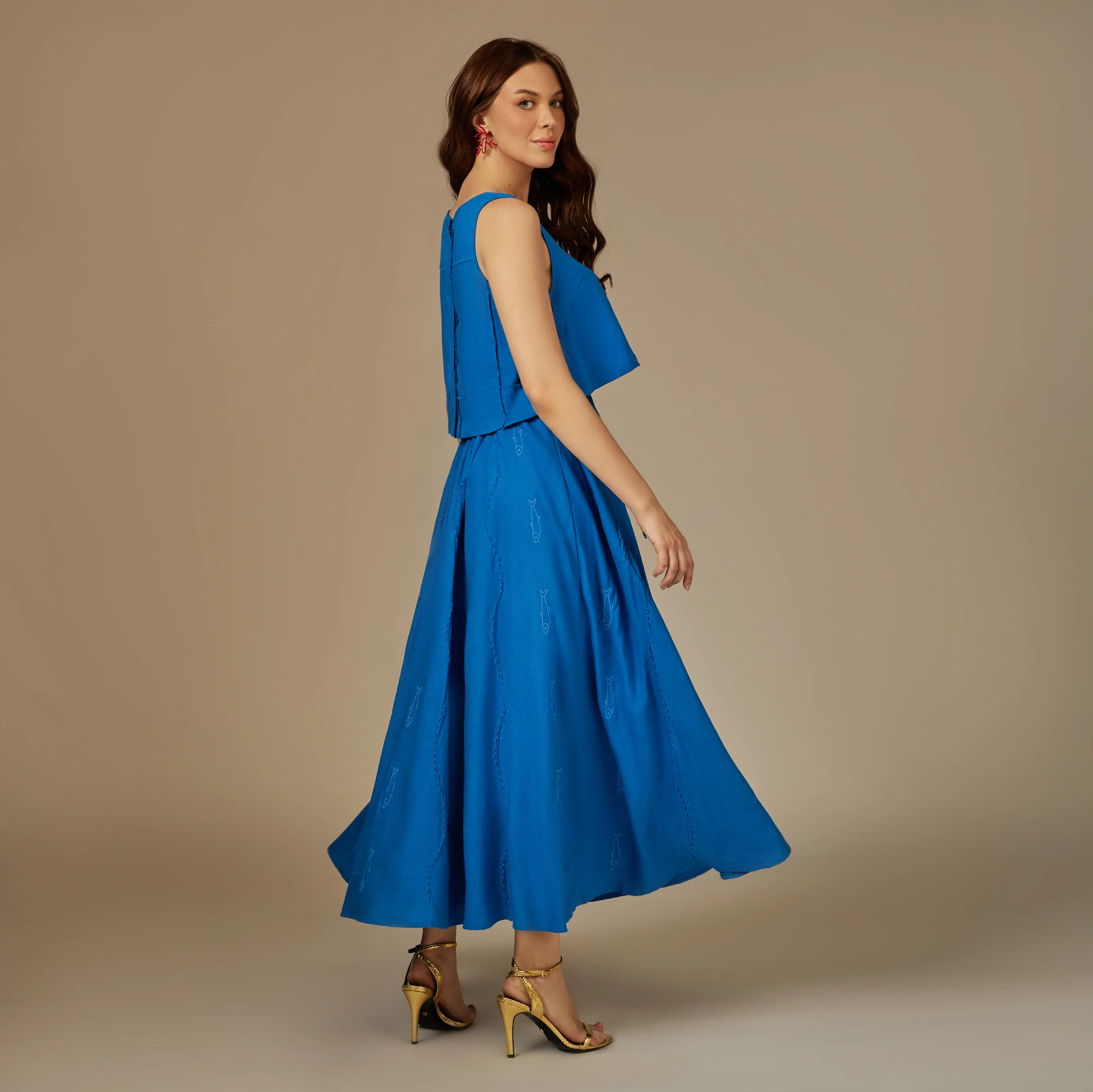 Blue Fish Embroidered Set - Image 4