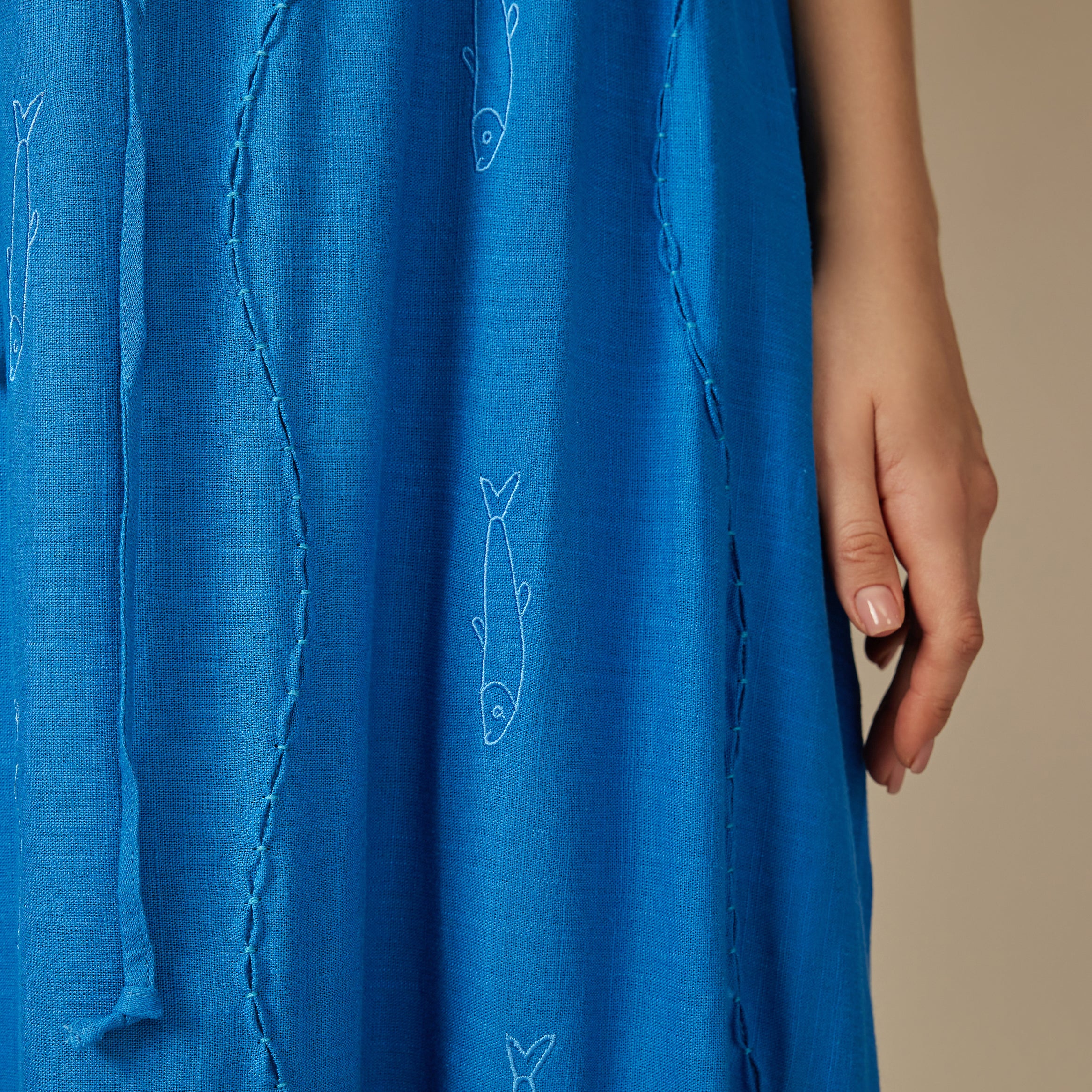 Blue Fish Embroidered Set - Image 5