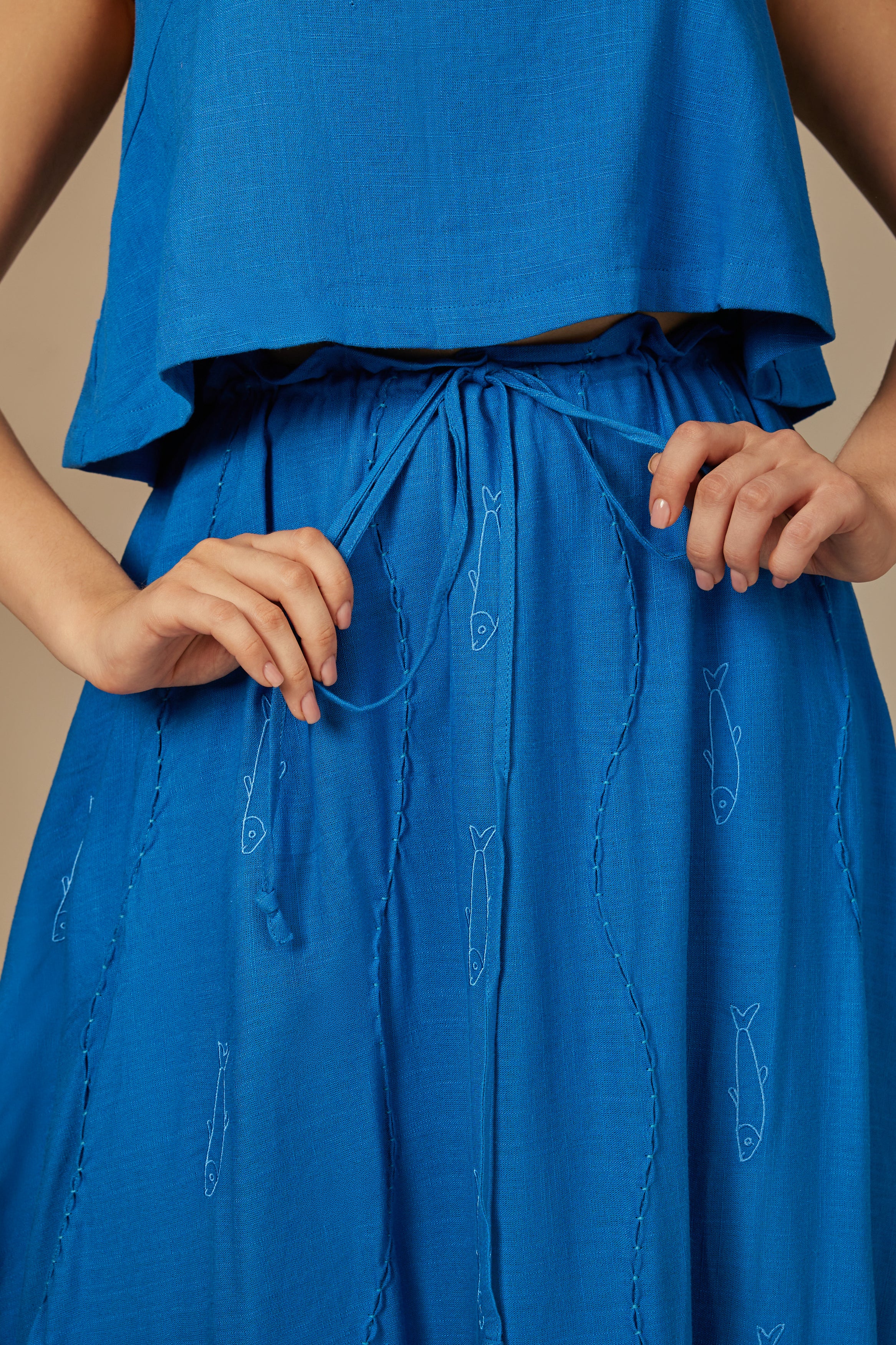 Blue Fish Embroidered Set - Image 7