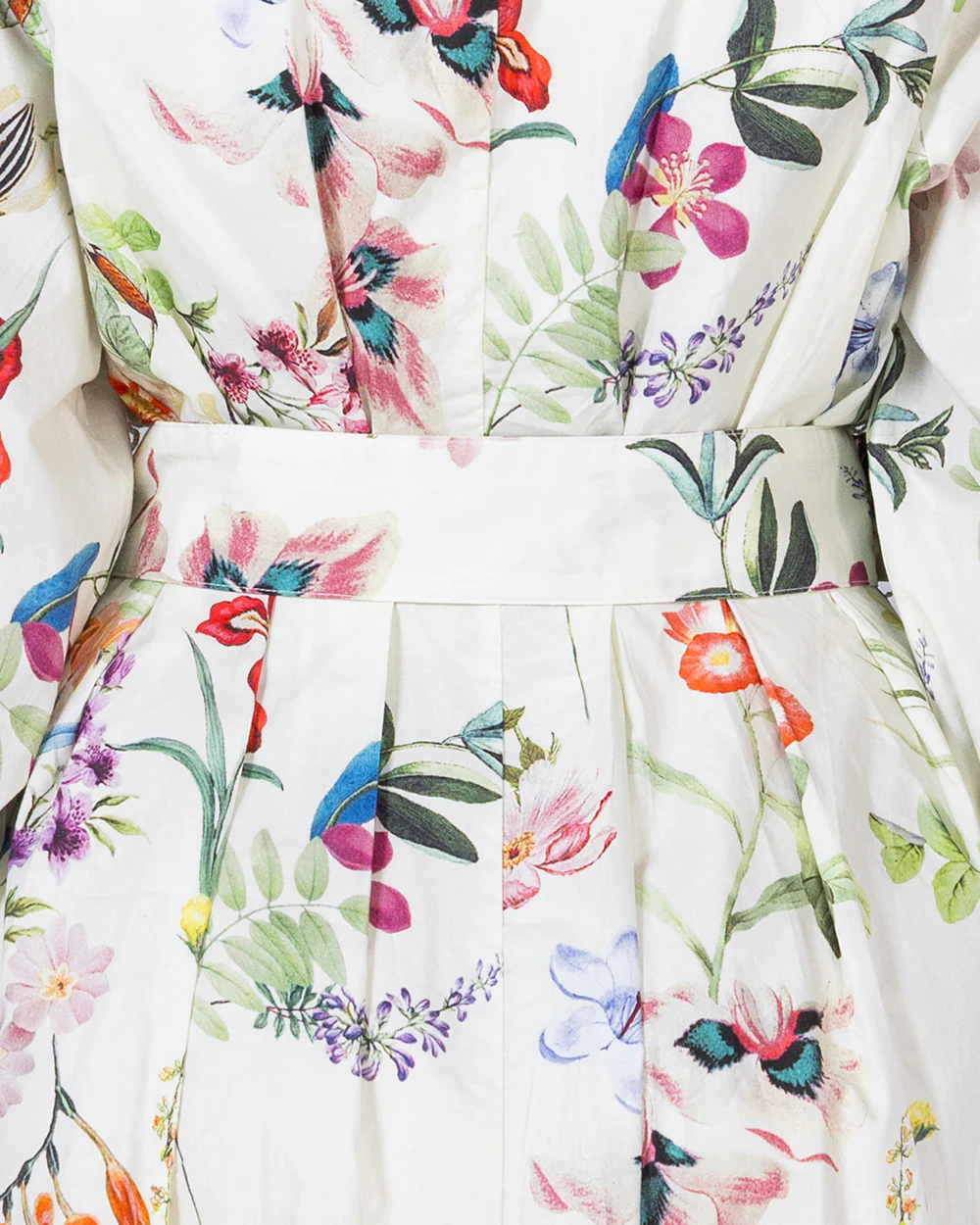 Floral Poplin Shirt Dress with Belt - Image 8