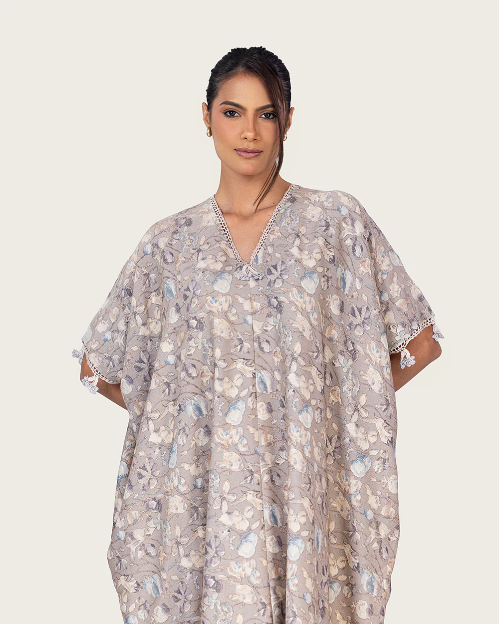 Gray Loose Everyday Kaftan - Image 10
