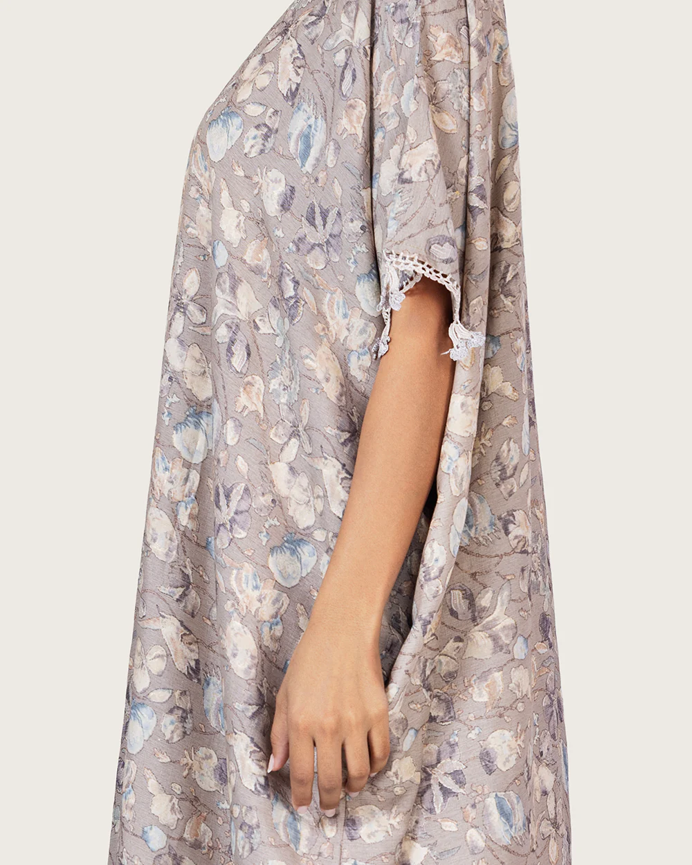 Gray Loose Everyday Kaftan - Image 5