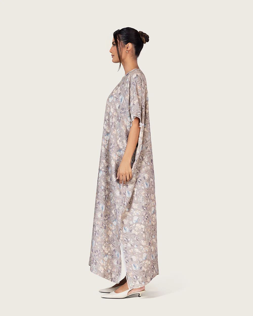 Gray Loose Everyday Kaftan - Image 6
