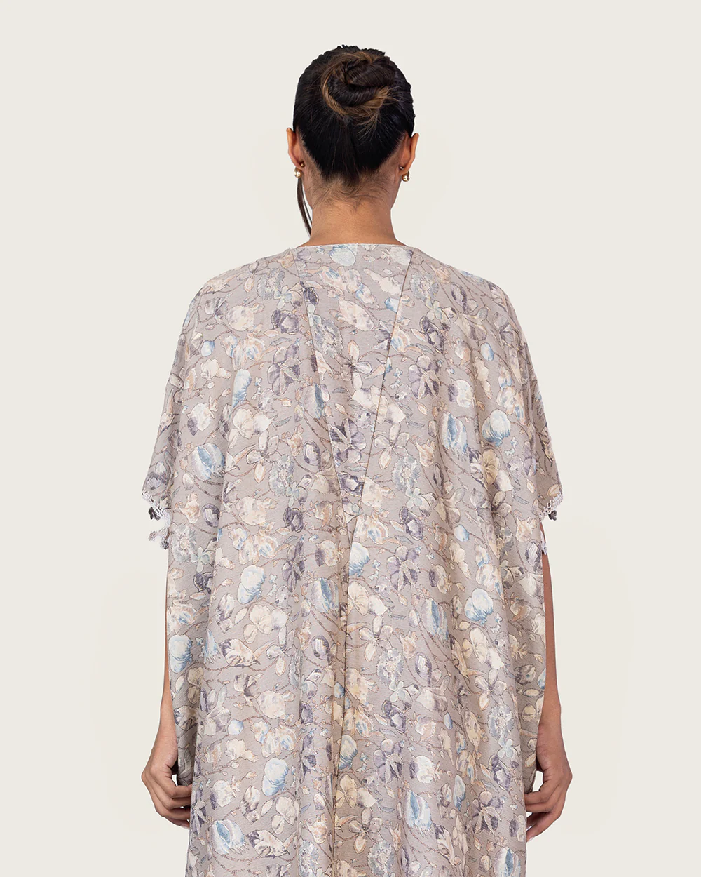 Gray Loose Everyday Kaftan - Image 7