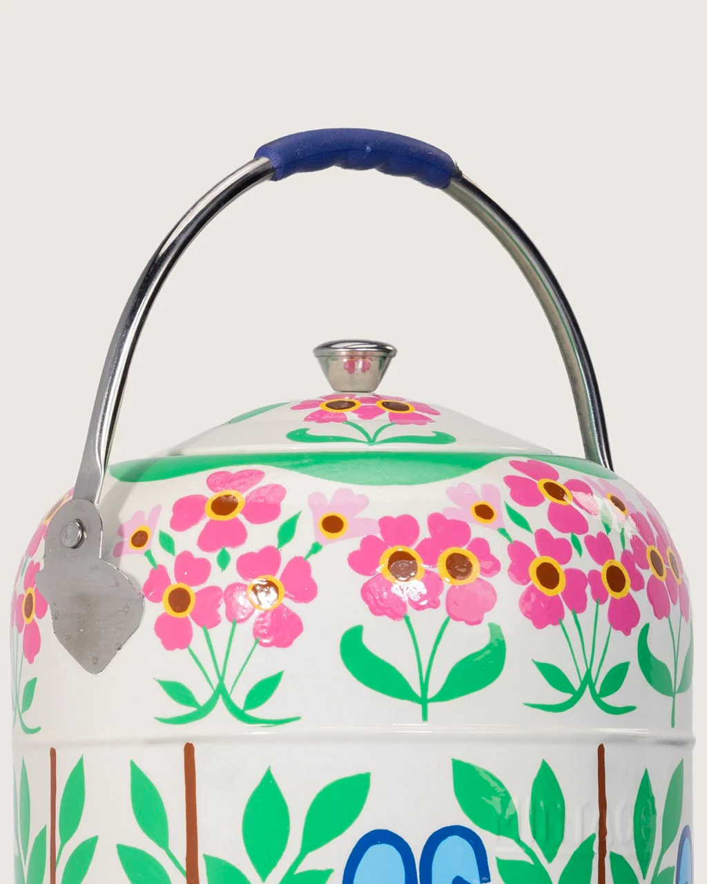 Hand-Painted Garden Urn and Stool Set - 15 liters - Image 3