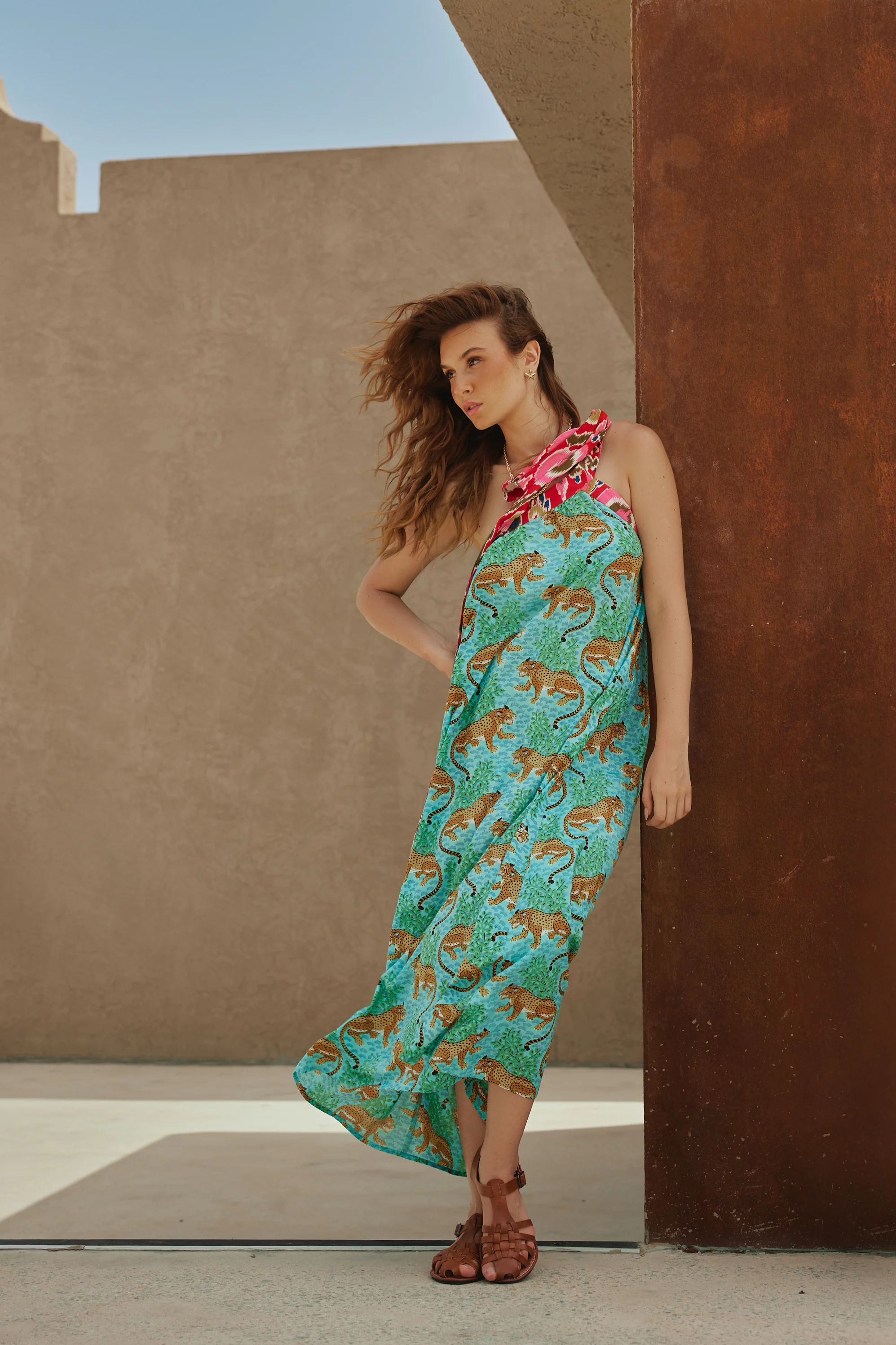 Colorful Maxi Jungle Vibes Dress - Image 8