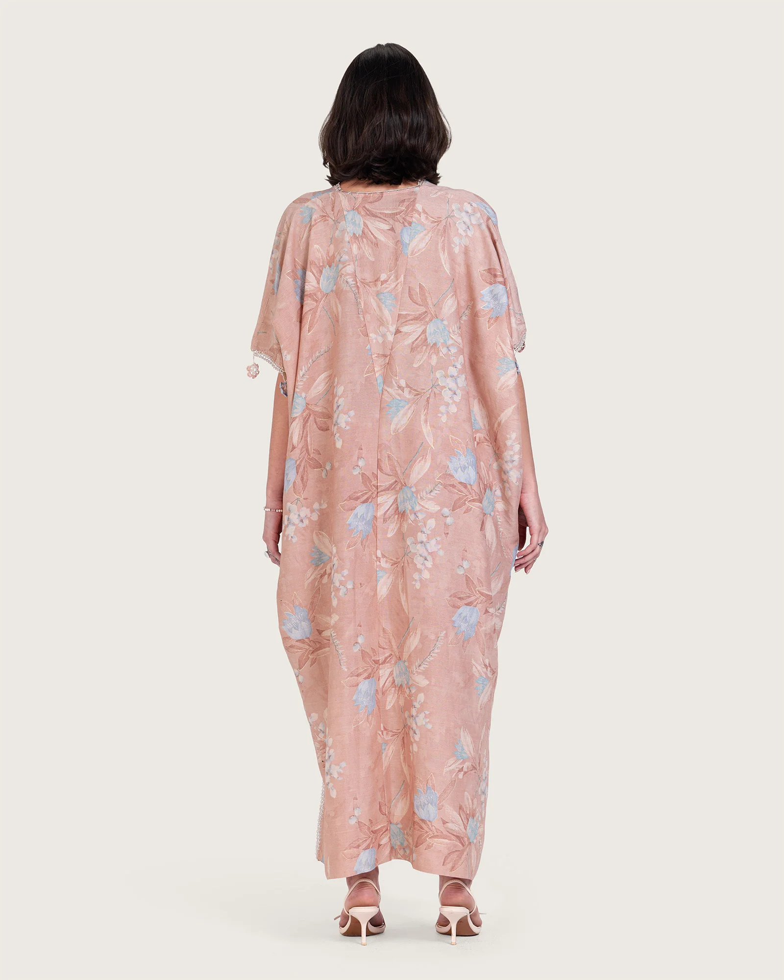 Pastel Pink Loose Everyday Kaftan - Image 4