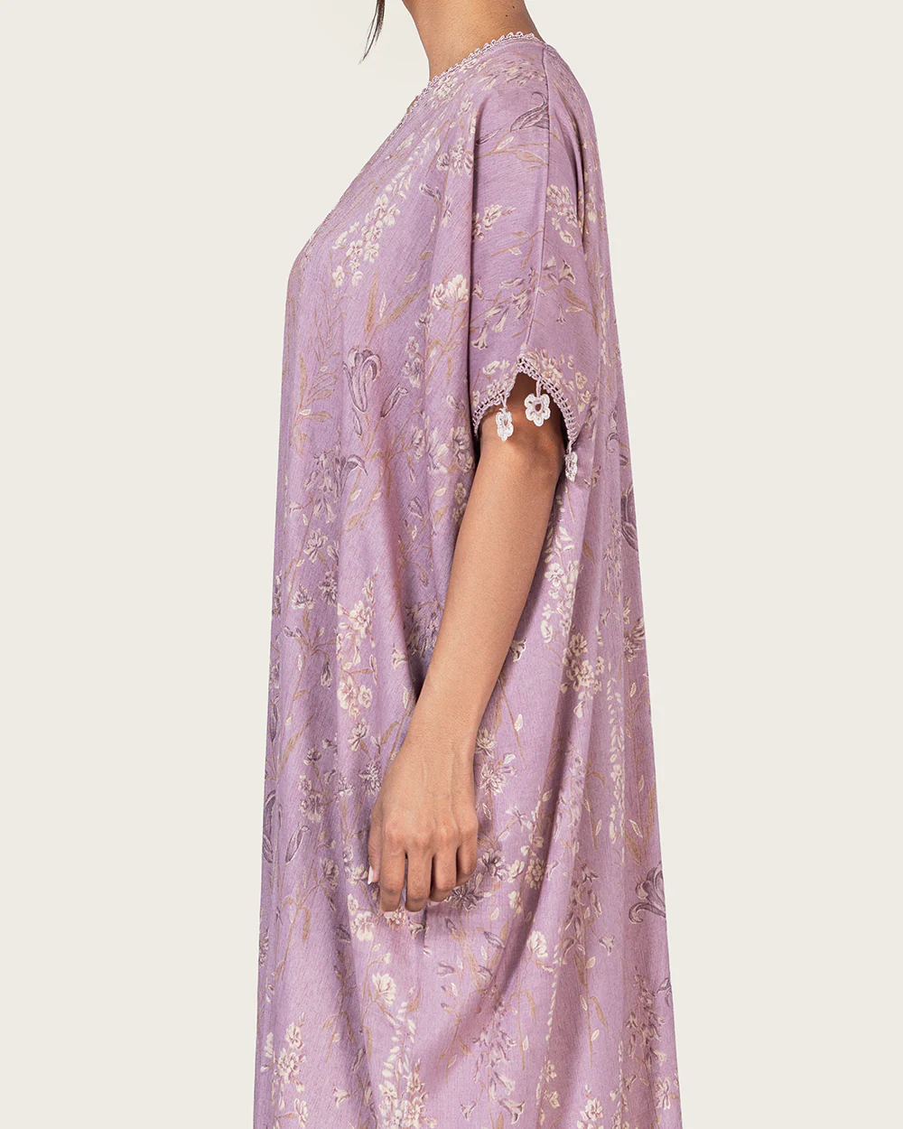 Pastel purple Loose Everyday Kaftan - Image 5