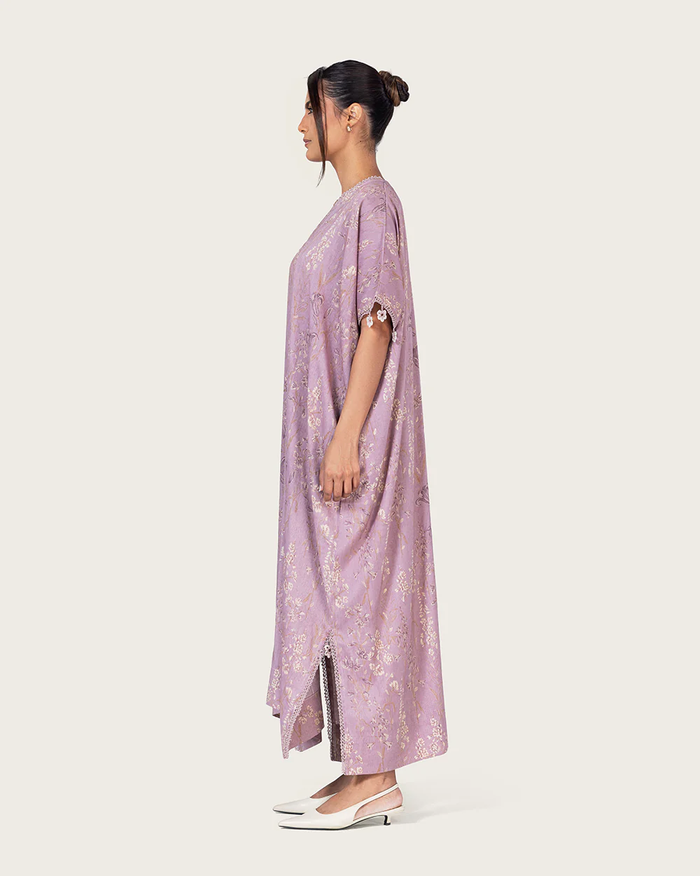 Pastel purple Loose Everyday Kaftan - Image 6