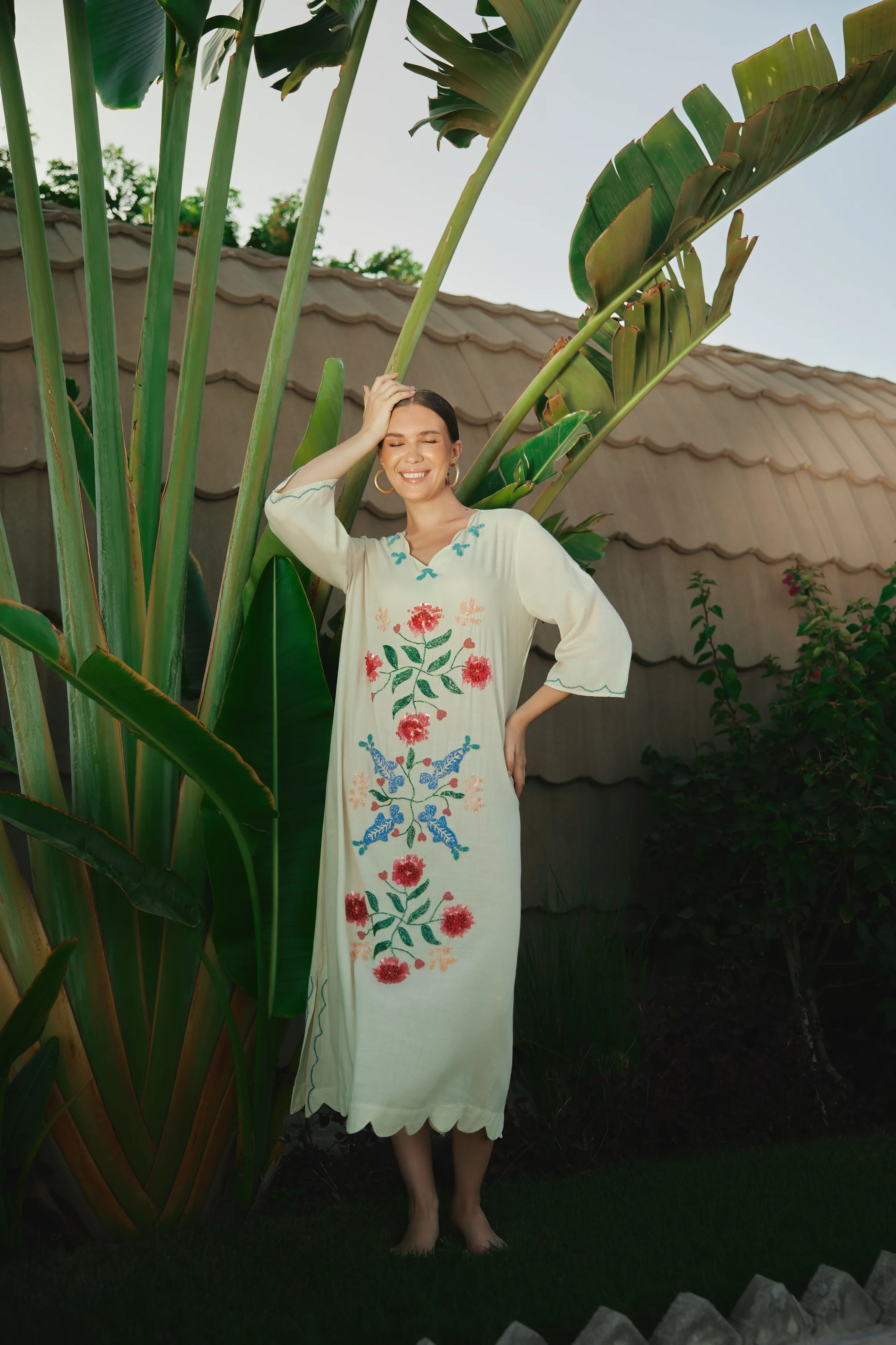 Yellow The Garden of Najel Embellished Dress - Image 7