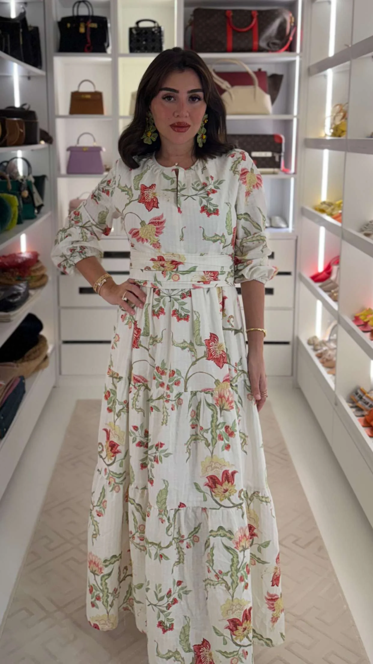 Timeless Modest Floral Printed Dress - Image 3