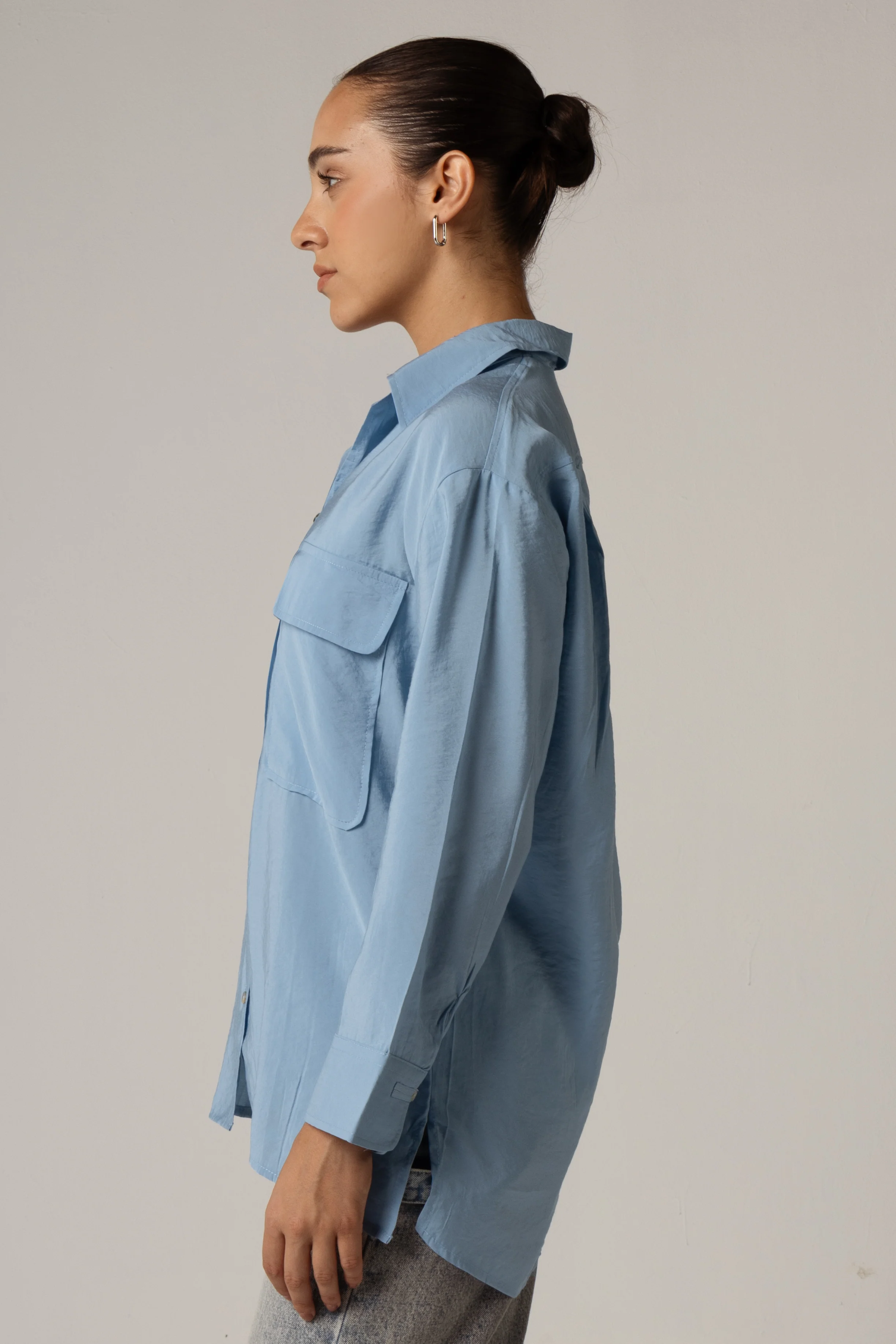 Utility Pocket Shirt - Blue - Image 4